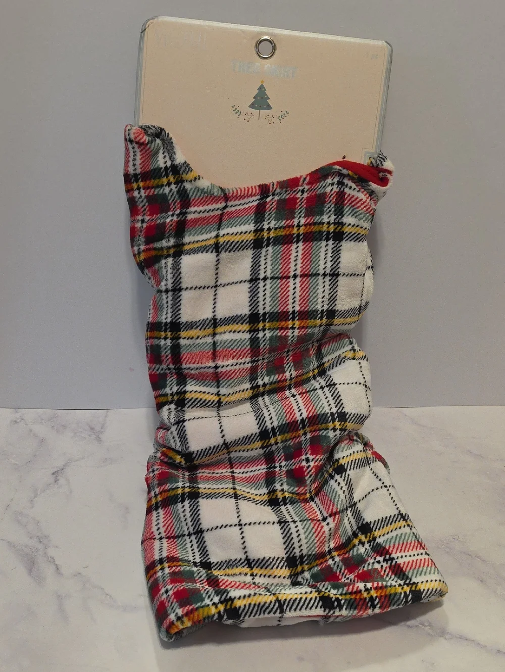 Motif Plaid Christmas Tree Skirt Brand New